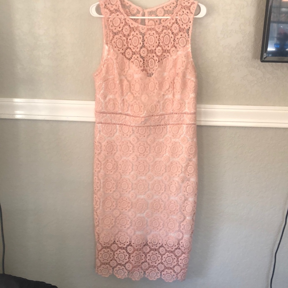 Premier Amour pink lace dress
